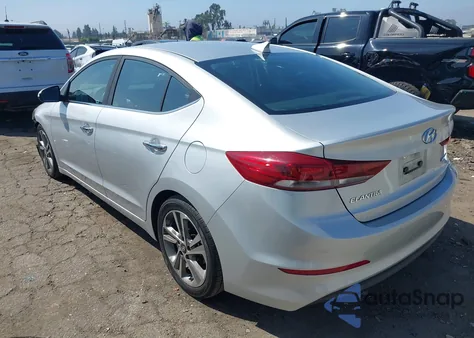 2017 Hyundai Elantra Limited z USA, uszkodzony, nr VIN 5NPD84LF7HH129207